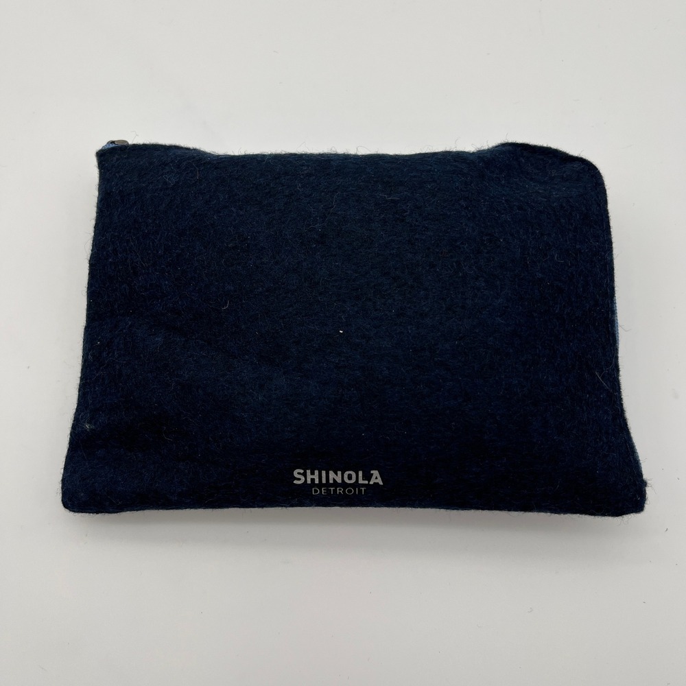 Shinola Amenity Kit Unisex OS Blue Travel Pouch Felt Airline Accessory Set